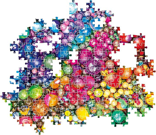 Clementoni Puzzle | Colorboom Marbles | 1000 pcs | Rainbow Gradient Art | Made in Italy