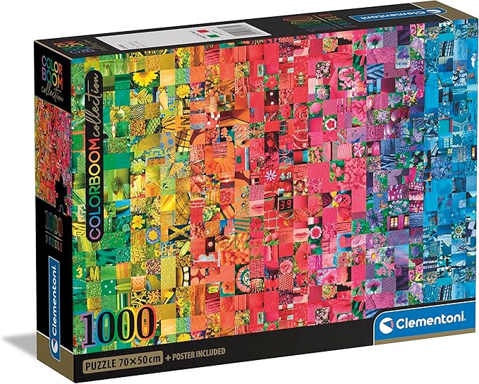 Clementoni Puzzle | Colorboom Collage | 1000 pcs | Color Gradient Art for Adults