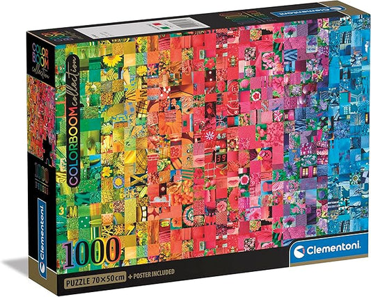 Clementoni Puzzle | Colorboom Collage | 1000 pcs | Color Gradient Art for Adults