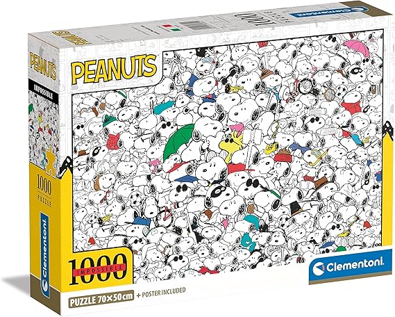 Clementoni Puzzle | Peanuts Impossible (1000 pcs) | Made-in-Italy Eco Comic Challenge