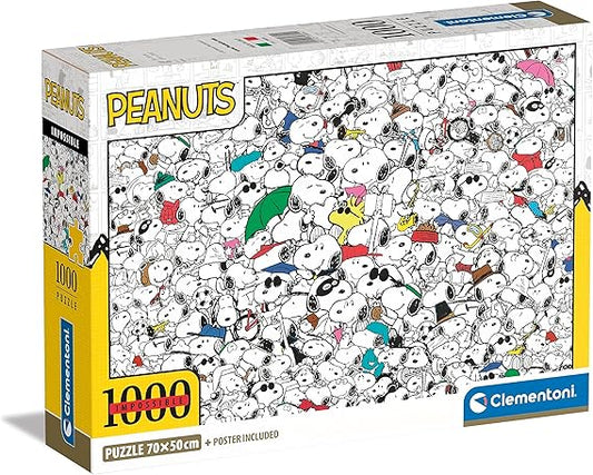 Clementoni Puzzle | Peanuts Impossible (1000 pcs) | Made-in-Italy Eco Comic Challenge