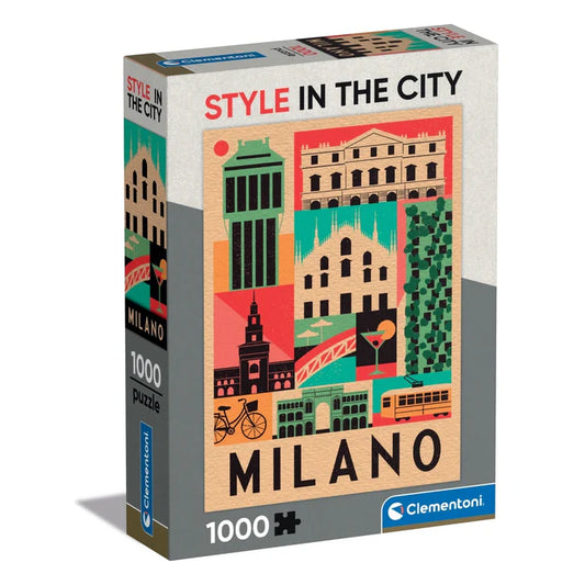 Clementoni 1000 Piece Jigsaw | Style in the City Milano | Trendy City Puzzle