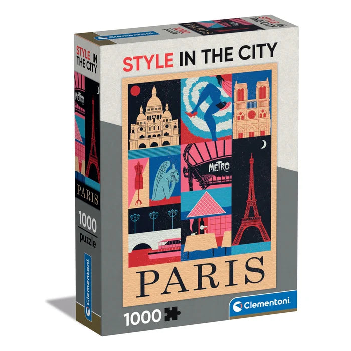Clementoni 1000 Piece Jigsaw | Style in the City Paris | Fashion City Puzzle