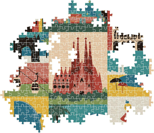 Clementoni 1000 Piece Jigsaw | Style in the City Barcelona | Scenic City Puzzle