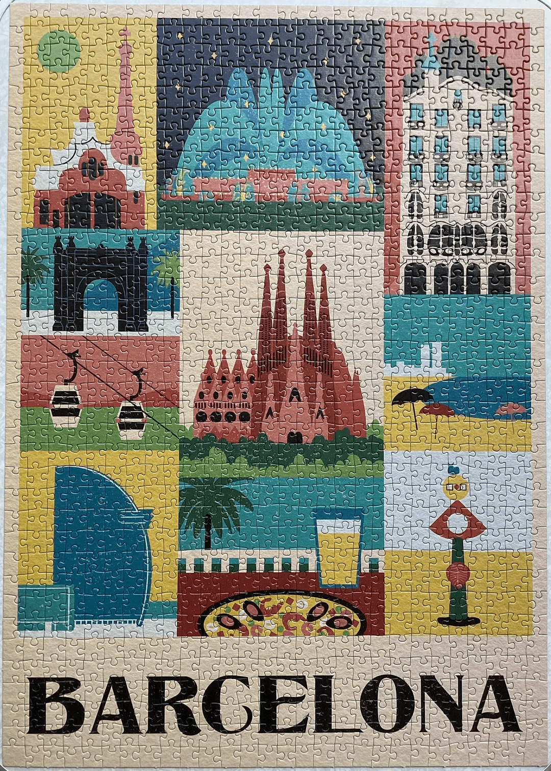 Clementoni 1000 Piece Jigsaw | Style in the City Barcelona | Scenic City Puzzle