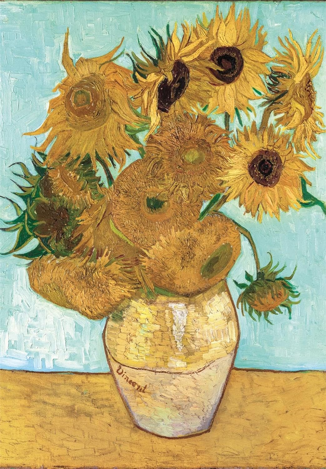 Clementoni - Sunflowers by Van Gogh - 1,000 pcs Jigsaw Puzzle - Museum Collection Compact Box (Made in Italy)