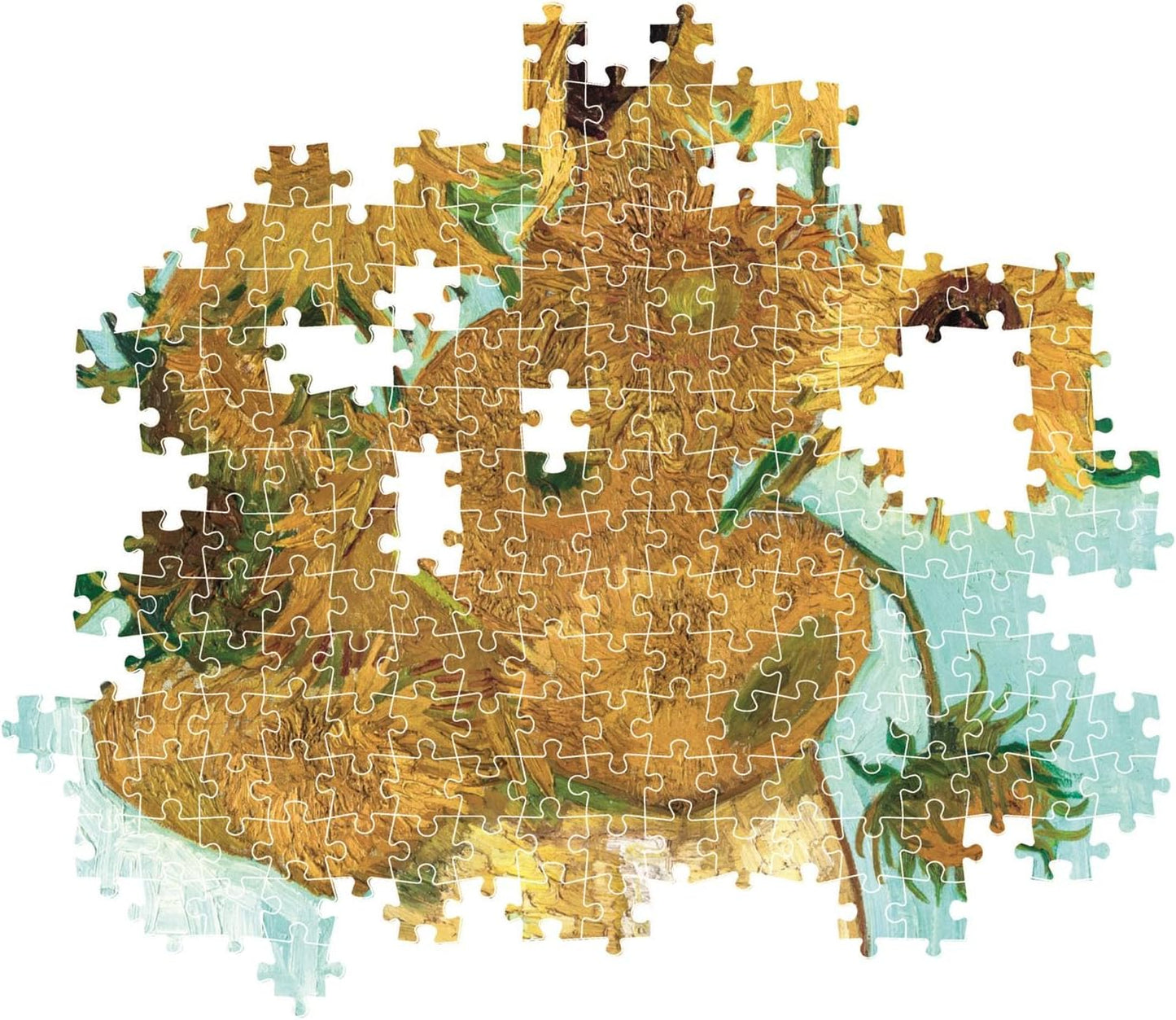 Clementoni - Sunflowers by Van Gogh - 1,000 pcs Jigsaw Puzzle - Museum Collection Compact Box (Made in Italy)