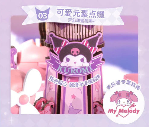 Rolife Kuromi & My Melody Soaring Airplane DIY Wooden Model Kit