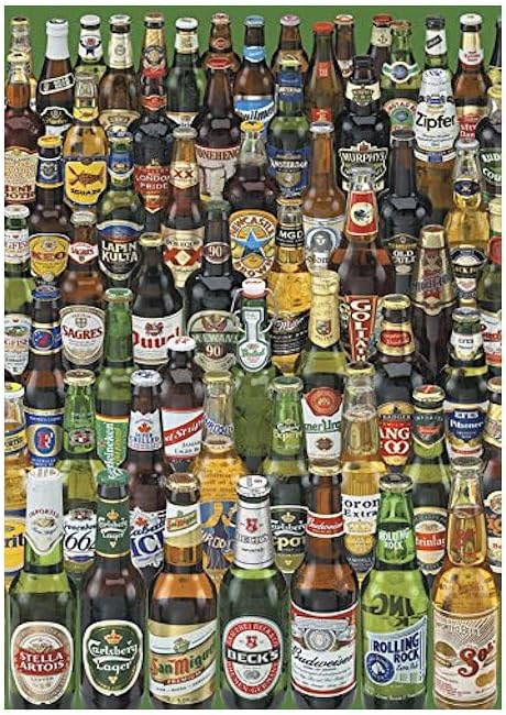 Educa Beer Advertising Bottles | 1000pcs Jigsaw Puzzle | Beers Collection