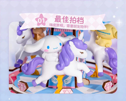 Rolife Cinnamoroll Dreamy Unicorn Carousel DIY Wooden Music Box Kit