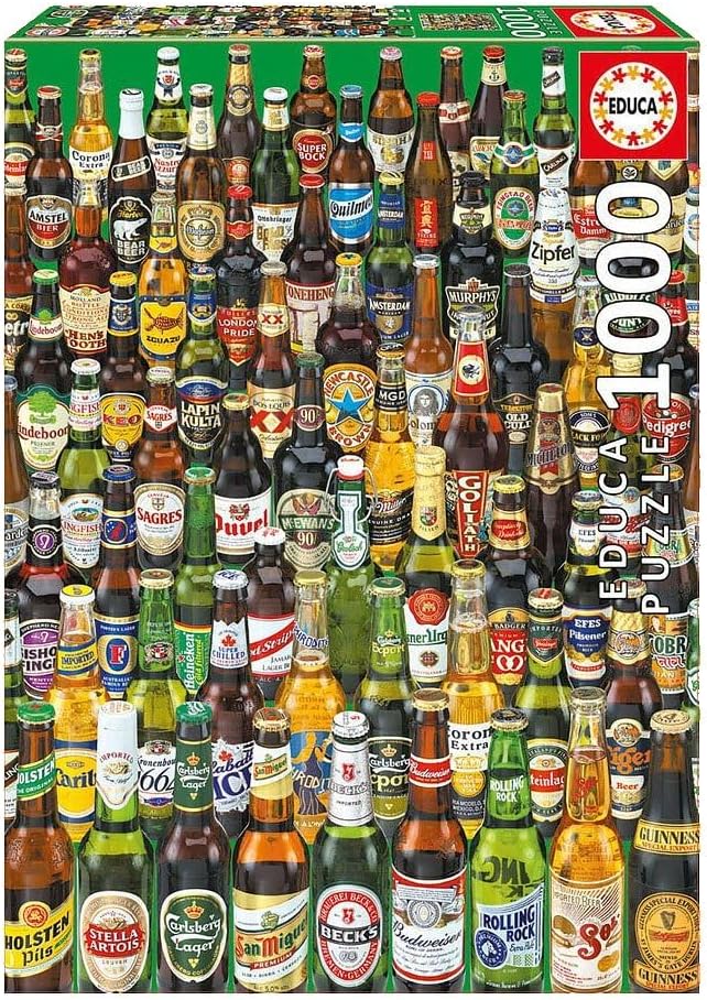 Educa Beer Advertising Bottles | 1000pcs Jigsaw Puzzle | Beers Collection