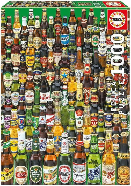 Educa Beer Advertising Bottles | 1000pcs Jigsaw Puzzle | Beers Collection