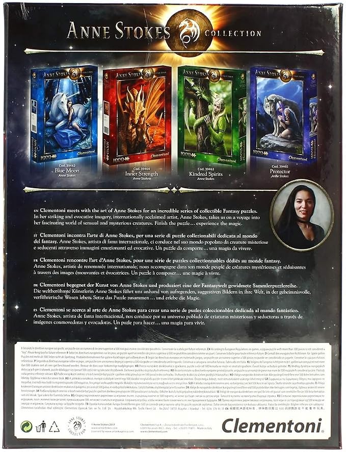 Clementoni Anne Stokes Puzzle | Inner Strength (1000 pcs) | Fantasy Art | Made in Italy