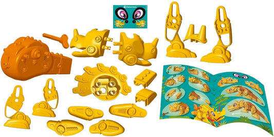 Clementoni Science & Play Dino Bot Triceratops | STEM Robot Building Kit | Educational Science Toy