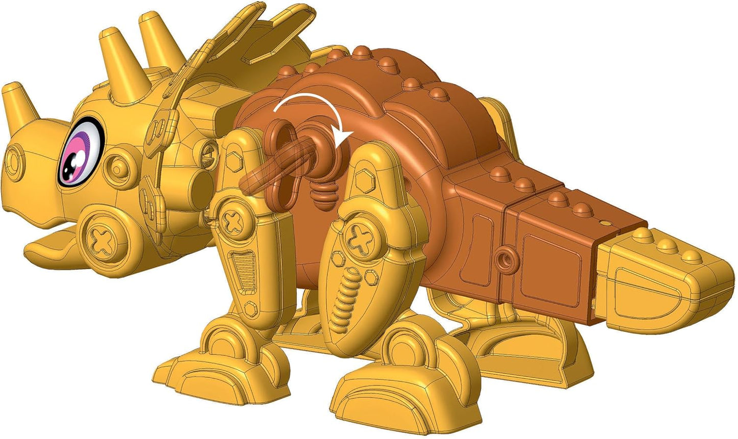 Clementoni Science & Play Dino Bot Triceratops | STEM Robot Building Kit | Educational Science Toy