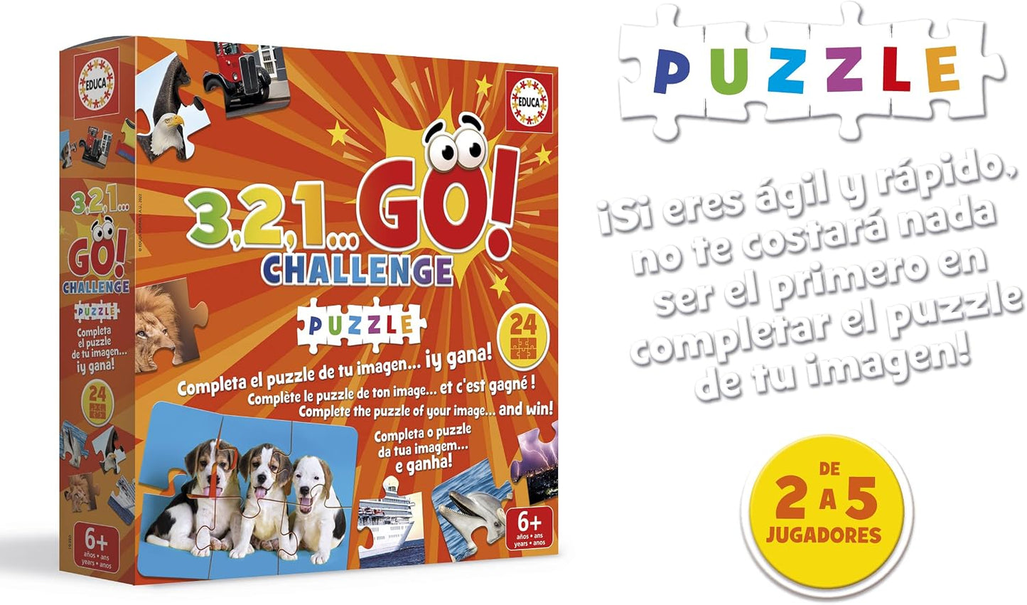 Educa 3,2,1 GO Challenge | 24 Mini Puzzles | Brain Games Collection