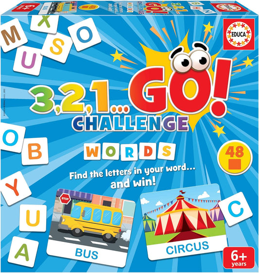 Educa 3,2,1 GO Challenge Words | Word Search Game | Brain Games Collection