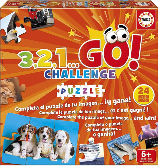 Educa 3,2,1 GO Challenge | 24 Mini Puzzles | Brain Games Collection