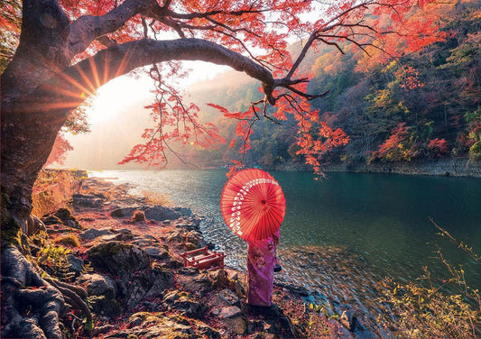 Educa Sunrise on the Katsura River, Japan | 1000pcs Jigsaw Puzzle | Landscapes Collection