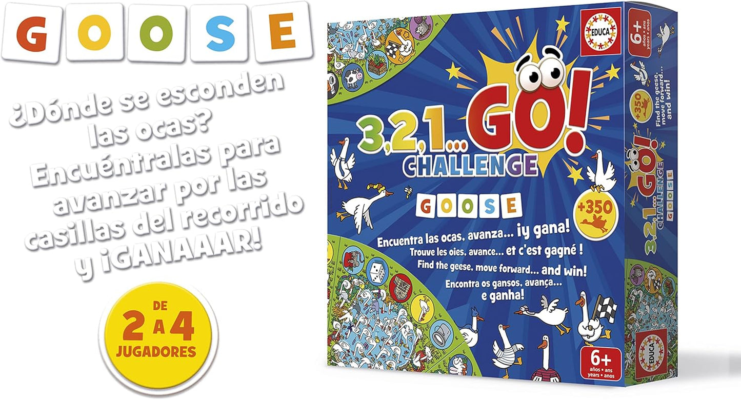 Educa 3,2,1 GO! Goose Challenge | Search & Find Game | Brain Games Collection