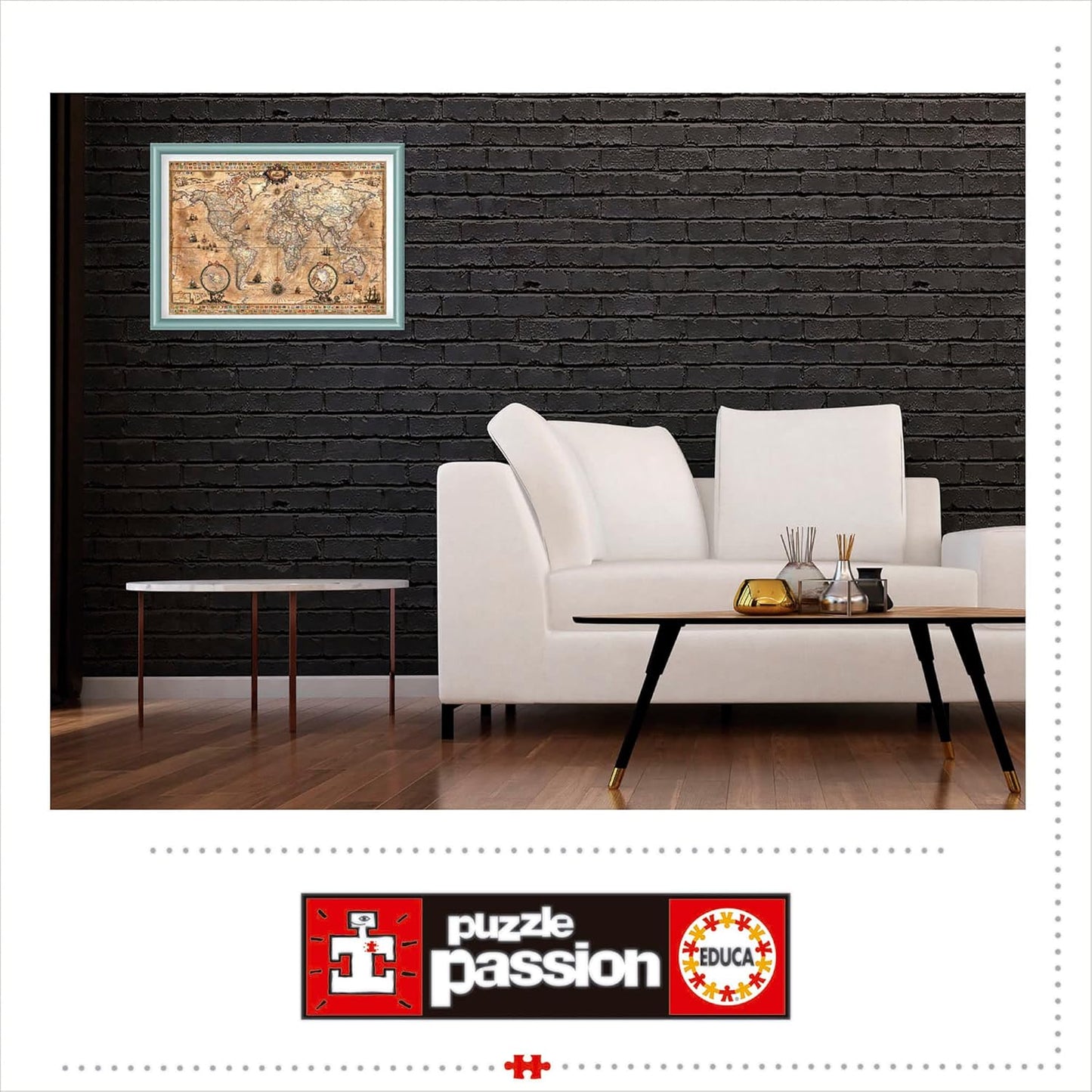 Educa Antique World Map | 1000pcs Jigsaw Puzzle | Maps Collection