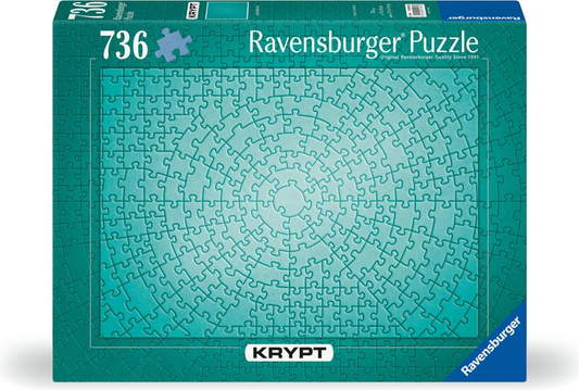 Ravensburger Krypt Metallic Mint | 736pcs Puzzle | Challenge Collection