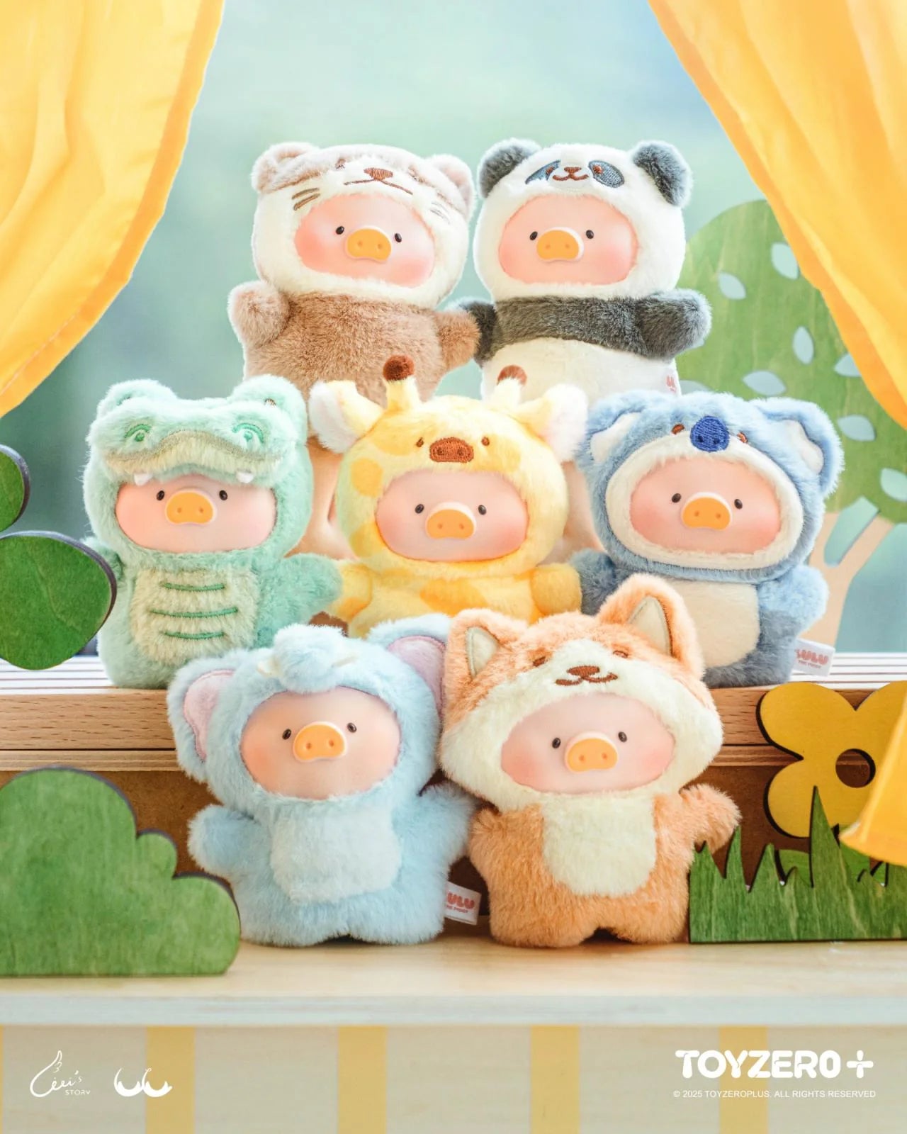LuLu the Piggy - Animal Party Puppet Show PVC Face Plush Keychain (Blind Box)