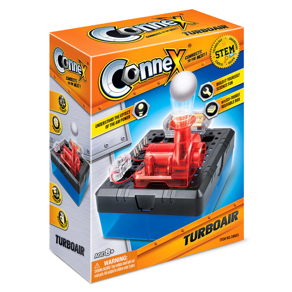 Connex: TurboAir STEM Toy | DIY Air Pressure Blower Kit | Kids Science Project Ages 8+