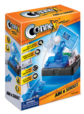 Connex Aim N Shoot | STEM Basketball Kit with Moving Hoop | Easy Build for Kids 8+