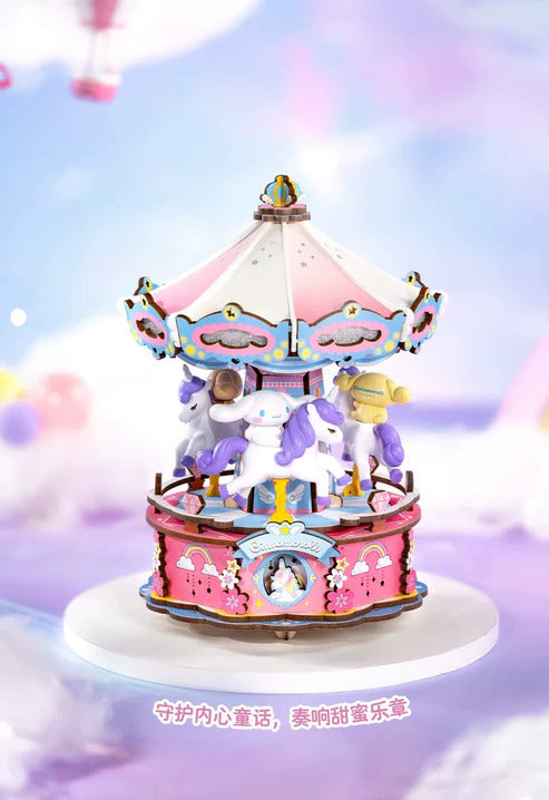 Rolife Cinnamoroll Dreamy Unicorn Carousel DIY Wooden Music Box Kit