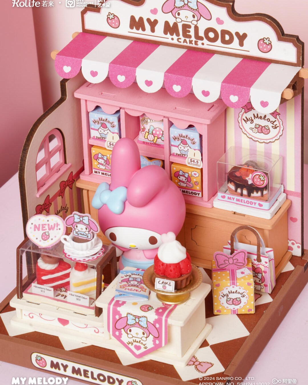 Rolife My Melody's Strawberry Cakes DIY Miniature House Kit