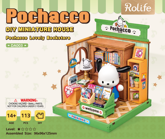 Rolife Pochacco's Lovely Bookstore DIY Miniature House Kit