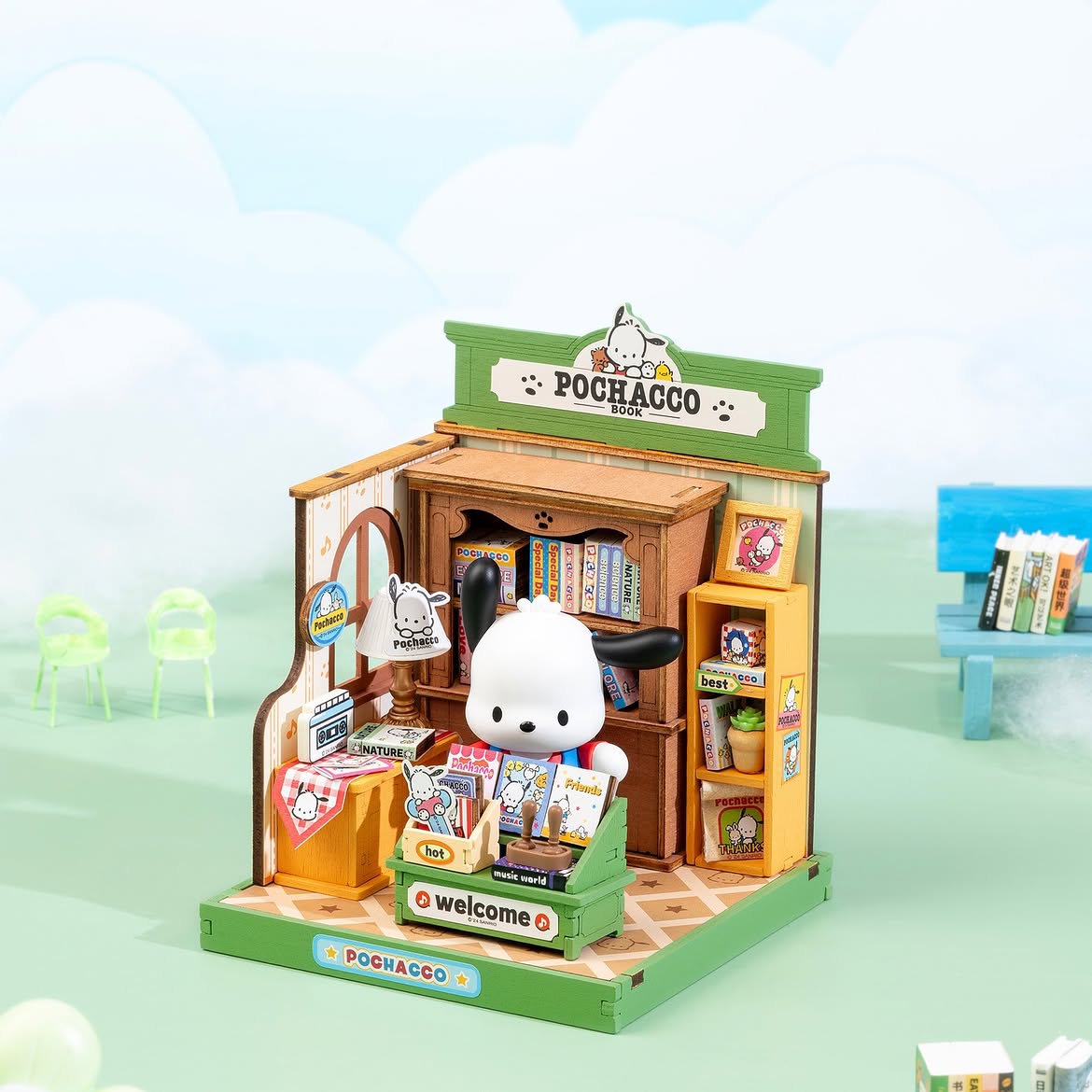 Rolife Pochacco's Lovely Bookstore DIY Miniature House Kit