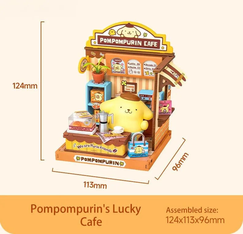 Rolife Pompompurin's Lucky Cafe DIY Miniature House Kit