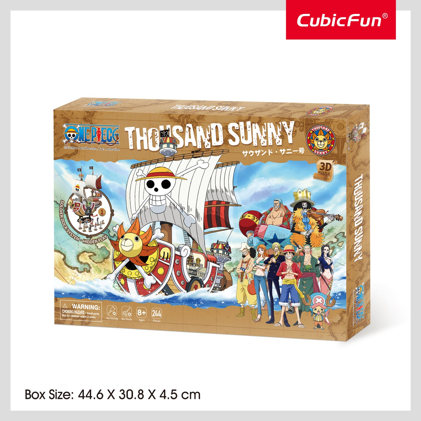 CubicFun One Piece Thousand Sunny | Complex Kit 244 Pieces | Foam & Paper, No Glue, Ages 8+