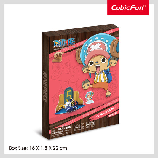 CubicFun x One Piece  Brachio Tank V 3D Puzzle | Foam Board | Ages 8+ | Easy Assembly for Anime Fans