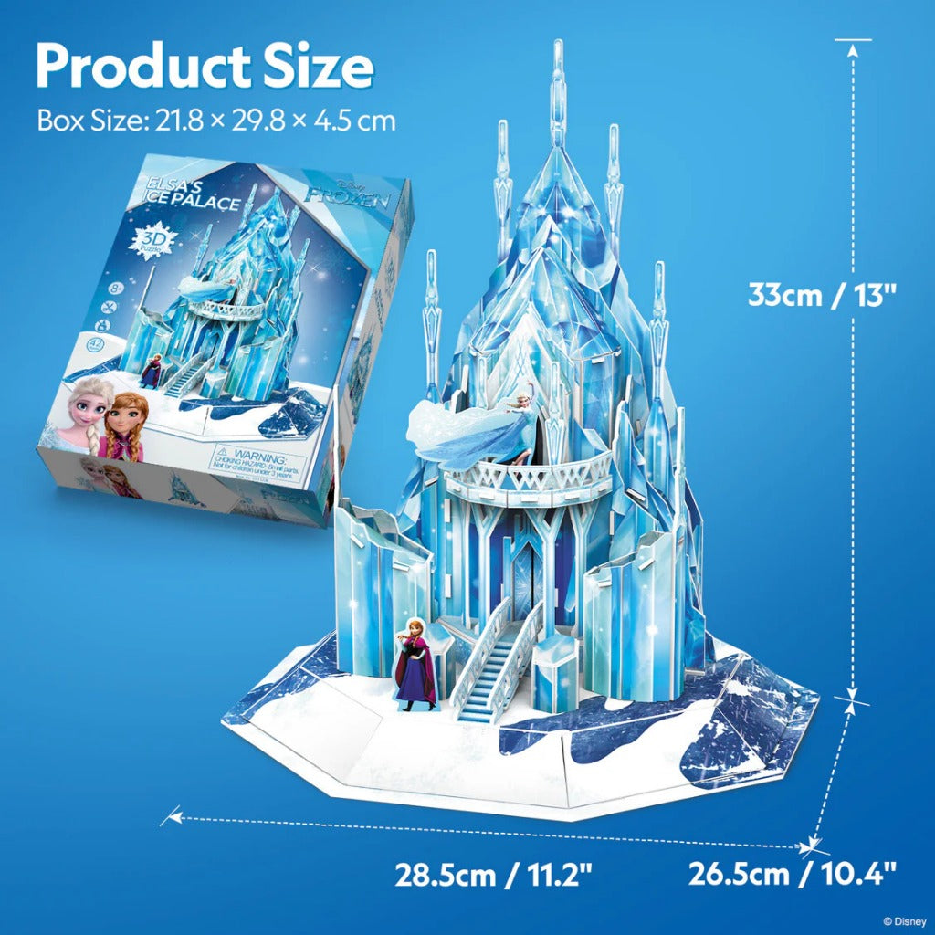 CubicFun 3D Puzzle – Elsa’s Ice Palace, Intricate & Display-Ready, for Kids 8+