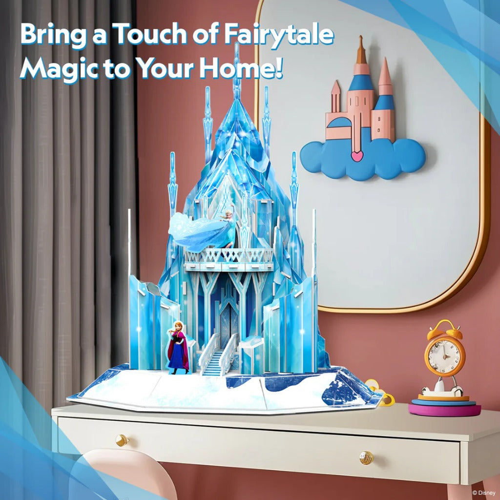 CubicFun 3D Puzzle – Elsa’s Ice Palace, Intricate & Display-Ready, for Kids 8+