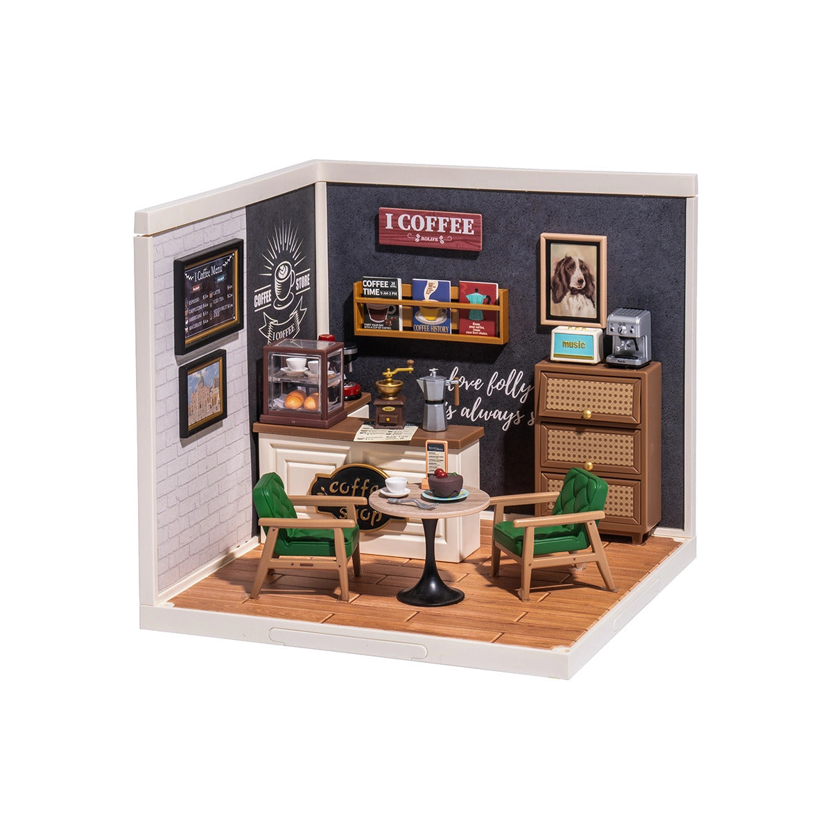 Rolife Super Creator Breezy Time Cafe DIY Miniature House Kit