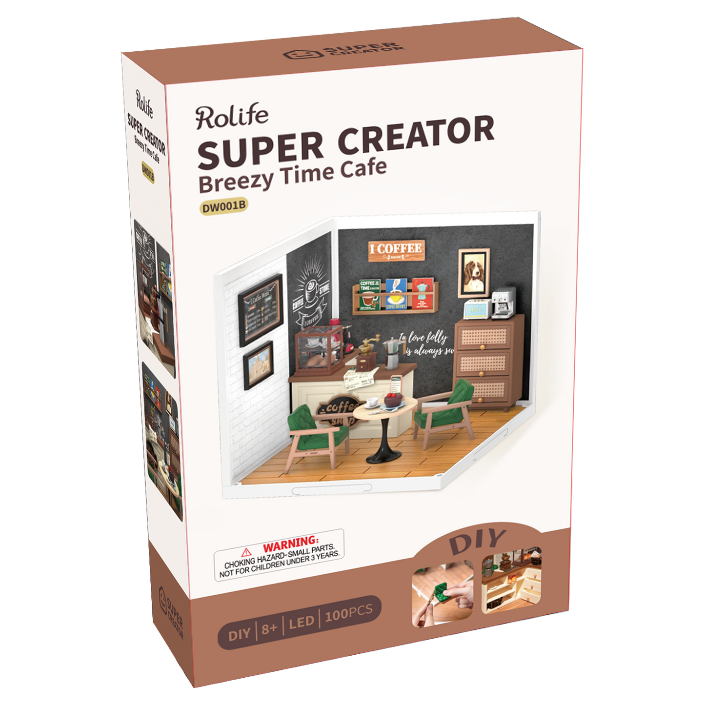 Rolife Super Creator Breezy Time Cafe DIY Miniature House Kit