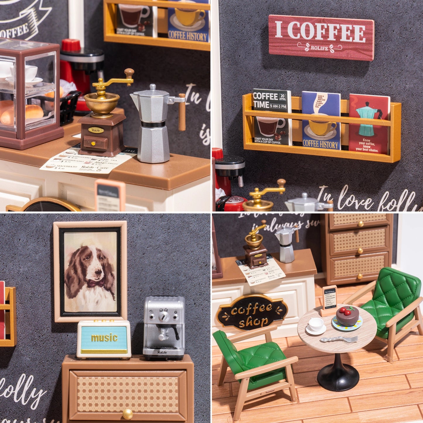 Rolife Super Creator Breezy Time Cafe DIY Miniature House Kit