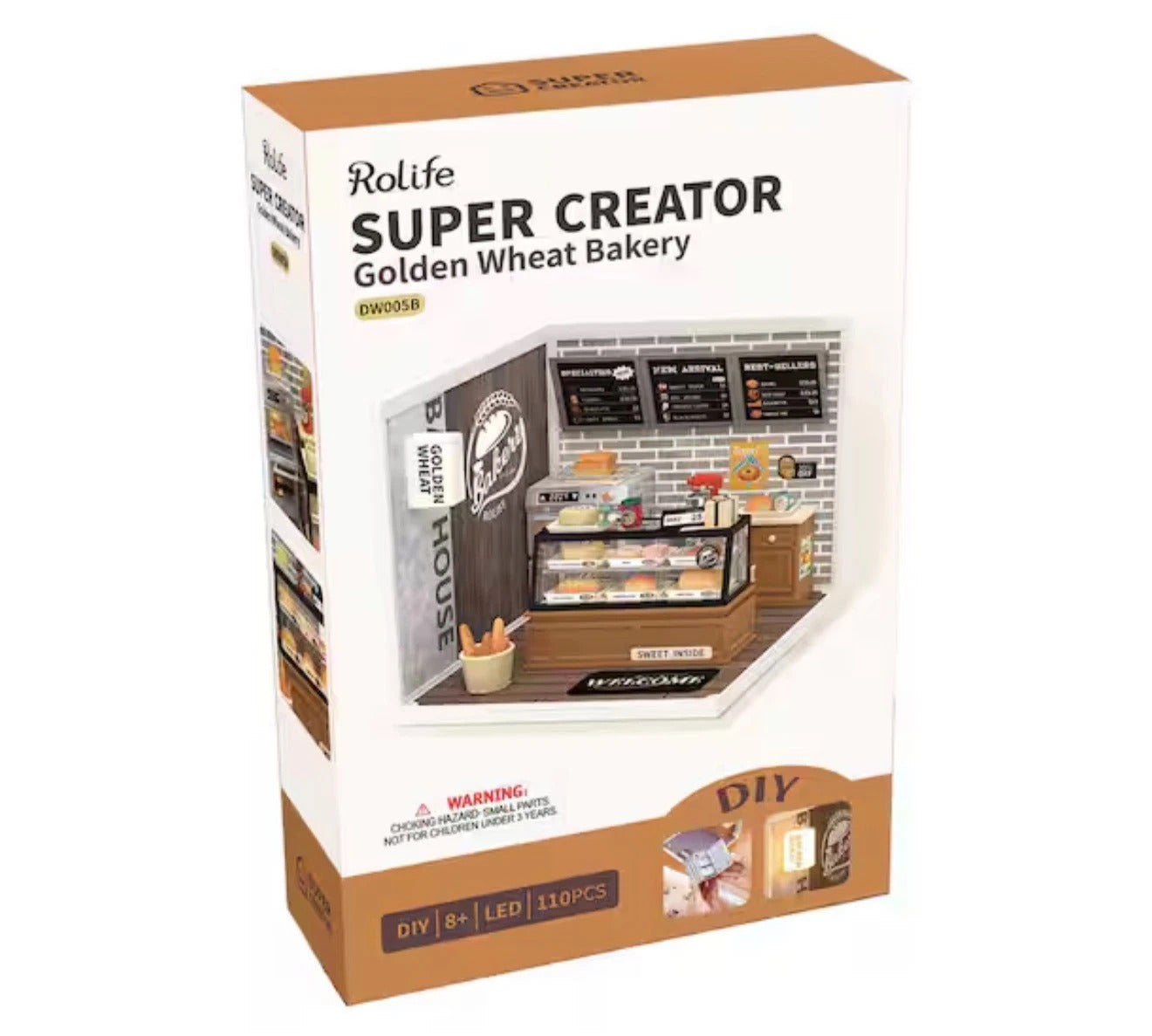 Rolife Super Creator Golden Wheat Bakery DIY Miniature House Kit