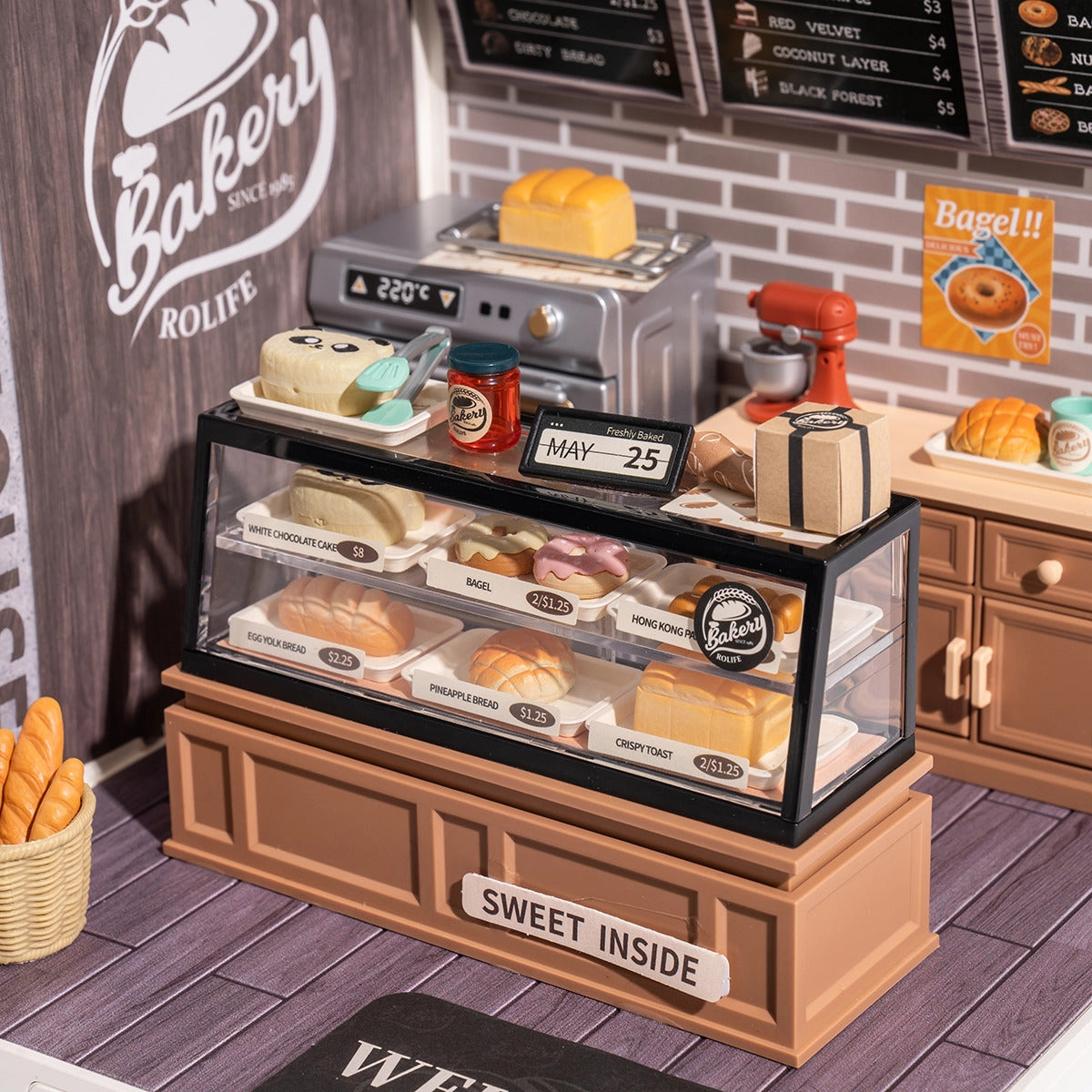 Rolife Super Creator Golden Wheat Bakery DIY Miniature House Kit