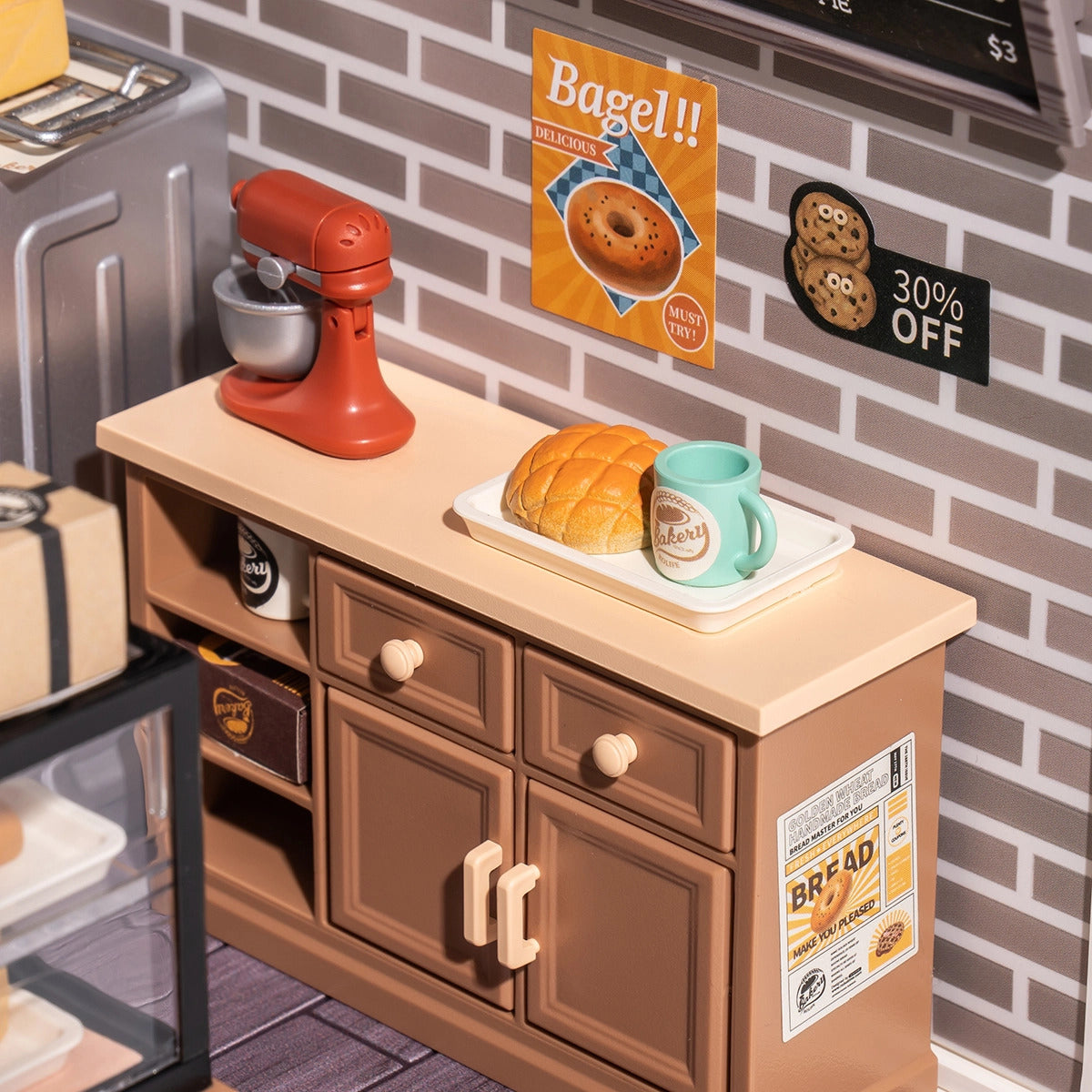 Rolife Super Creator Golden Wheat Bakery DIY Miniature House Kit