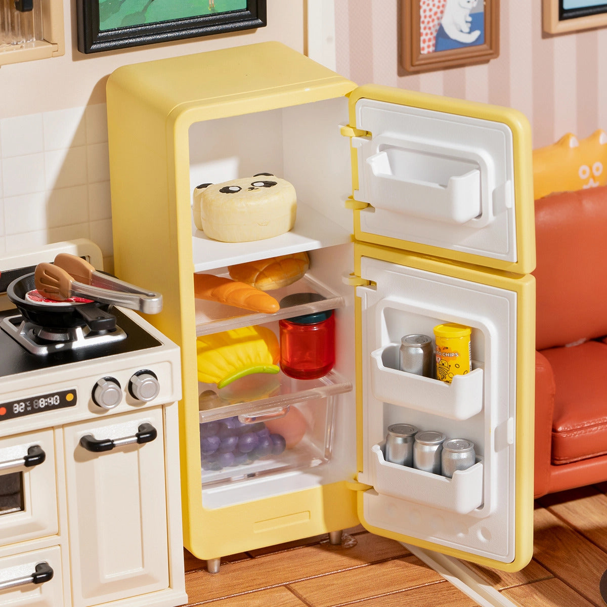 Rolife Super Creator Happy Meals Kitchen DIY Miniature House Kit