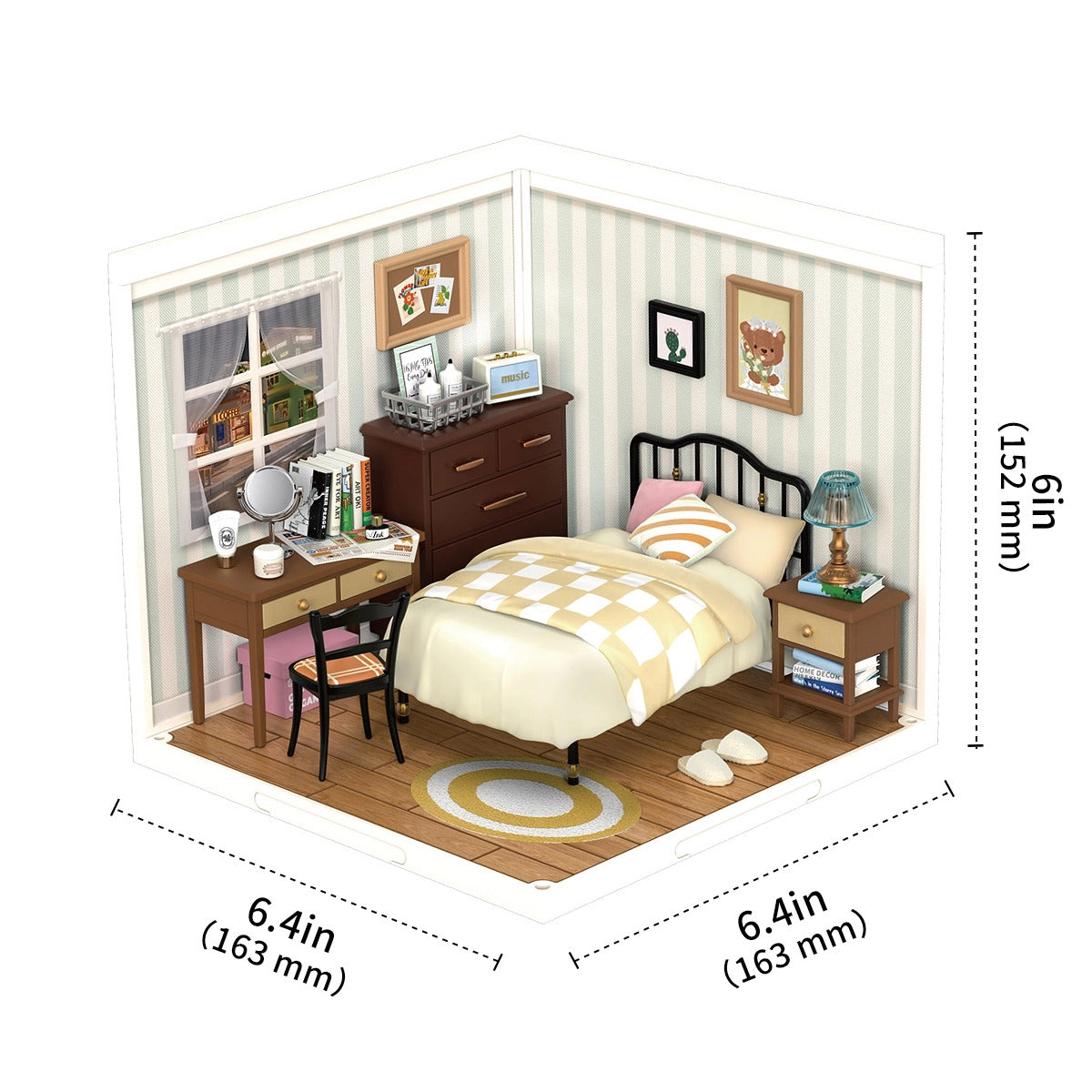 Rolife Super Creator Sweet Dream Bedroom DIY Miniature House Kit