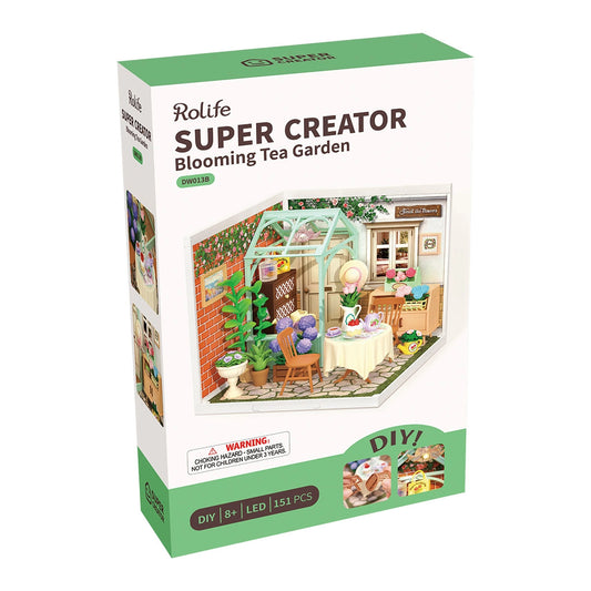 Rolife Super Creator Blooming Tea Garden DIY Miniature House Kit