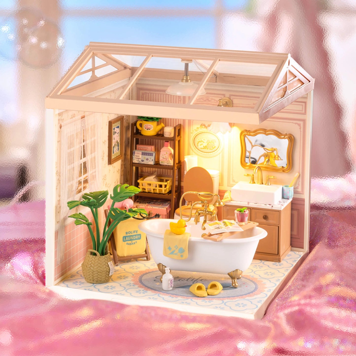 Rolife Super Creator Bubble Bathroom DIY Miniature House Kit