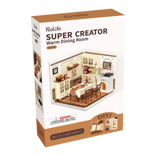 Rolife Super Creator Warm Dining Room DIY Miniature House Kit