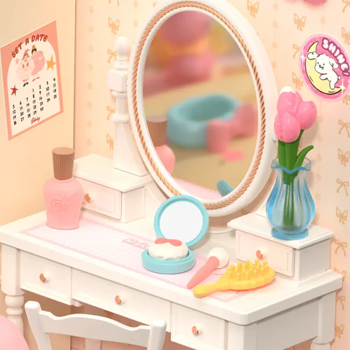 Rolife Super Creator Lovely Pink Bedroom DIY Miniature House Kit
